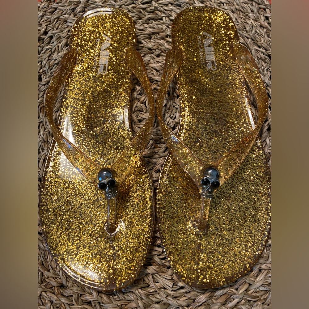 💀New Skull glitter slides